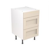 Kitchen Kit Flatpack Shaker Ultra Matt Cashmere 500 Base Unit 3 Drawer - FKKH0641