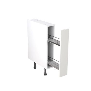 Click Here To Enlarge This Photo Of Kitchen Kit Flatpack Slab Ultra Matt White 150 Base Unit With Pull-Out - FKKF0551