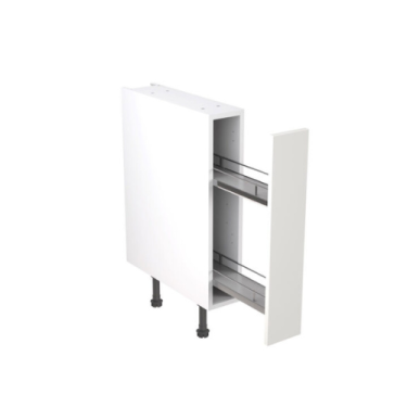 Click Here To Enlarge This Photo Of Kitchen Kit Value Slab Matt White 150 Base Unit with Pull-out - FKKM1051