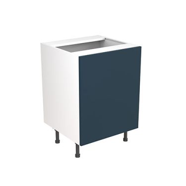 Click Here To Enlarge This Photo Of Kitchen Kit Flatpack Slab Ultra Matt Indigo Blue 600 Base Unit Sink - FKKF1335