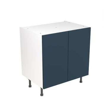 Click Here To Enlarge This Photo Of Kitchen Kit Flatpack Slab Ultra Matt Indigo Blue 800 Base Unit - FKKF1336