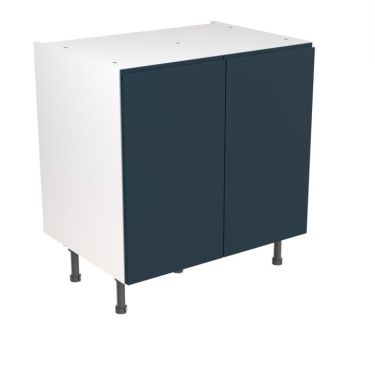 Click Here To Enlarge This Photo Of Kitchen Kit Flatpack J Pull Ultra Matt Indigo Blue 800 Base Unit - FKKJ1336