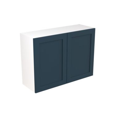 Click Here To Enlarge This Photo Of Kitchen Kit Flatpack Shaker Ultra Matt Indigo Blue 1000 Wall Unit - FKKH1315