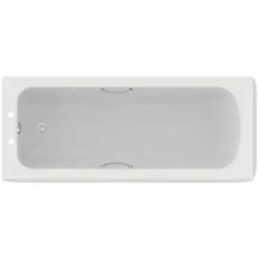 Click Here To Enlarge This Photo Of Armitage Shanks Sandringham 21 Bath 170cm x 70cm with 2 Tap Holes, Anti Slip and Overflow hole. - E028401