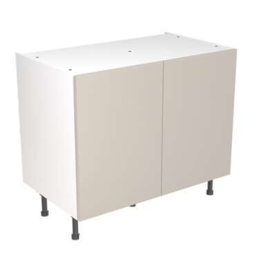 Click Here To Enlarge This Photo Of Kitchen Kit Value Slab Matt Light Grey 1000 Base Unit - FKKM1208