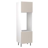 Kitchen Kit Value Slab Matt Light Grey 600 Tall Unit Double Oven - FKKM1221