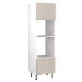 Kitchen Kit Value Slab Matt Light Grey 600 Tall Unit Oven & Microwave - FKKM1232