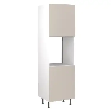 Click Here To Enlarge This Photo Of Kitchen Kit Value Slab Matt Light Grey 600 Tall Unit Single Oven - FKKM1231