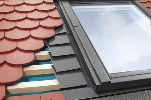 Click Here To Enlarge This Photo Of FAKRO FTU-V P2 01 55x78 White PU Coated Pine Centre Pivot Roof Window