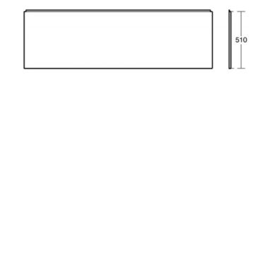 Click Here To Enlarge This Photo Of Ideal Standard Unilux Front Bath Panel 510mm Height x 1700mm Width White - E319401
