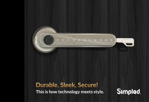 Click Here To Enlarge This Photo Of Simpled Leverline Smart Lock Silver AF-SP