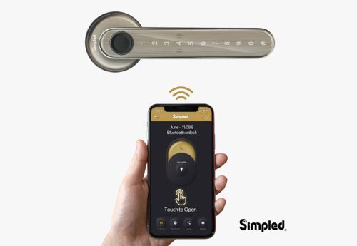 Click Here To Enlarge This Photo Of Simpled Leverline Smart Lock Silver AF-SP