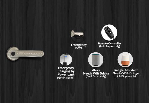 Click Here To Enlarge This Photo Of Simpled Leverline Smart Lock Silver AF-SP