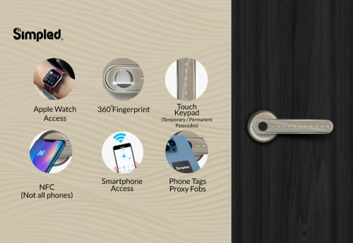 Click Here To Enlarge This Photo Of Simpled Leverline Smart Lock Silver AF-SP