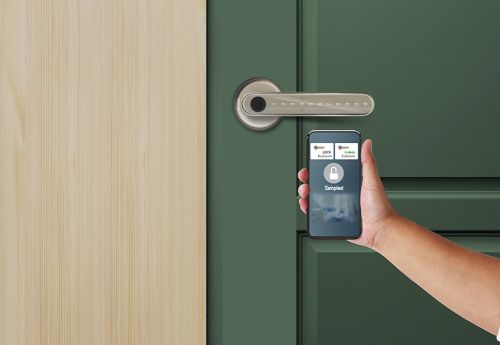 Click Here To Enlarge This Photo Of Simpled Leverline Smart Lock Silver AF-SP