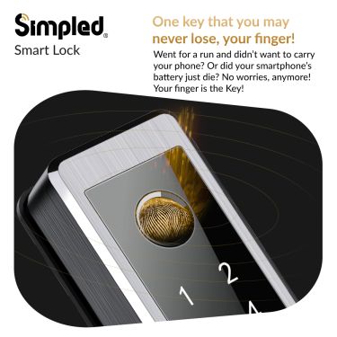 Click Here To Enlarge This Photo Of Simpled Slim Series Smart Lock Silver SF-SPS