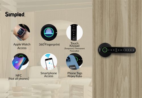 Click Here To Enlarge This Photo Of Simpled Leverline Smart Lock Black LF-SP