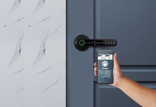 Click Here To Enlarge This Photo Of Simpled Leverline Smart Lock Black LF-SP