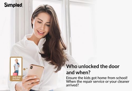 Click Here To Enlarge This Photo Of Simpled Leverline Smart Lock Black LF-SP