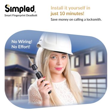 Click Here To Enlarge This Photo Of Simpled UF-SP Smart Fingerprint Lock