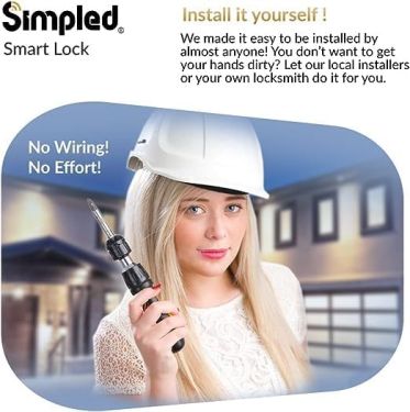 Click Here To Enlarge This Photo Of Simpled Night Latch Smart Lock RF-SP