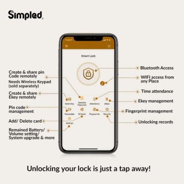 Click Here To Enlarge This Photo Of Simpled Night Latch Smart Lock RF-SP