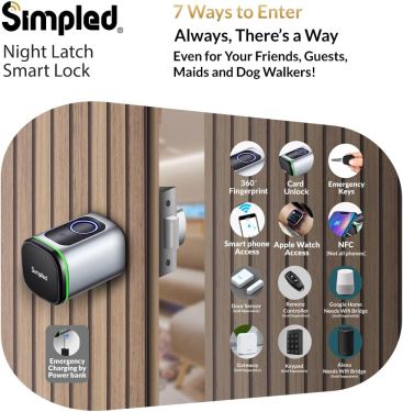 Click Here To Enlarge This Photo Of Simpled Night Latch Smart Lock RF-SP