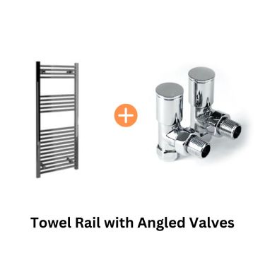 Click Here To Enlarge This Photo Of Stylish and Efficient Straight Chrome Towel Rail - 1200 x 500mm