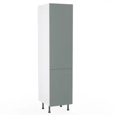 Click Here To Enlarge This Photo Of Kitchen Kit Flatpack Slab Ultra Matt Sage Green 500 Tall Unit Larder - FKKF1120