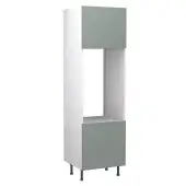 Kitchen Kit Flatpack Slab Ultra Matt Sage Green 600 Tall Unit Double Oven - FKKF1121