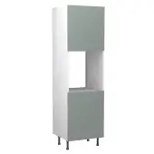 Kitchen Kit Flatpack Slab Ultra Matt Sage Green 600 Tall Unit Single Oven - FKKF1131