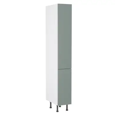Click Here To Enlarge This Photo Of Kitchen Kit Flatpack Slab Ultra Matt Sage Green 300 Tall Unit With Pull-Out - FKKF1153