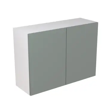 Click Here To Enlarge This Photo Of Kitchen Kit Flatpack Slab Ultra Matt Sage Green 1000 Wall Unit - FKKF1115
