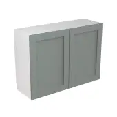 Kitchen Kit Flatpack Shaker Ultra Matt Sage Green 1000 Wall Unit - FKKH1115