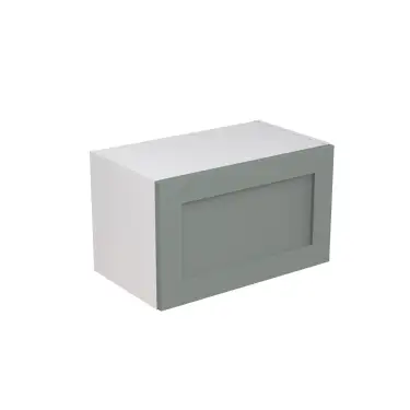 Click Here To Enlarge This Photo Of Kitchen Kit Flatpack Shaker Ultra Matt Sage Green 600 Wall Unit Bridge - FKKH1119