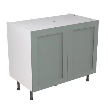 Click Here To Enlarge This Photo Of Kitchen Kit Flatpack Shaker Ultra Matt Sage Green 1000 Base Unit - FKKH1108
