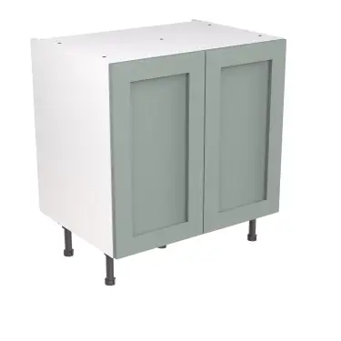 Click Here To Enlarge This Photo Of Kitchen Kit Flatpack Shaker Ultra Matt Sage Green 800 Base Unit - FKKH1136