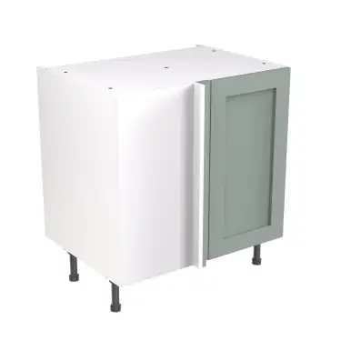Click Here To Enlarge This Photo Of Kitchen Kit Flatpack Shaker Ultra Matt Sage Green 800 Base Unit Blind Corner - FKKH1137