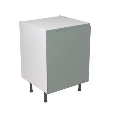 Click Here To Enlarge This Photo Of Kitchen Kit Flatpack J Pull Ultra Matt Sage Green 600 Base Unit - FKKJ1104