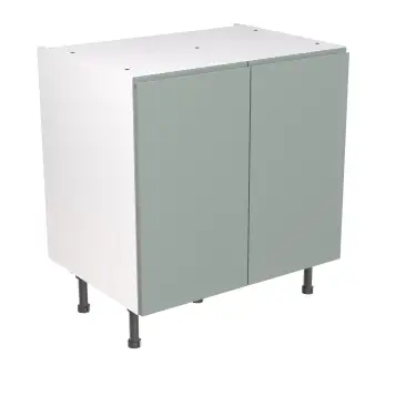 Click Here To Enlarge This Photo Of Kitchen Kit Flatpack J Pull Ultra Matt Sage Green 800 Base Unit - FKKJ1136