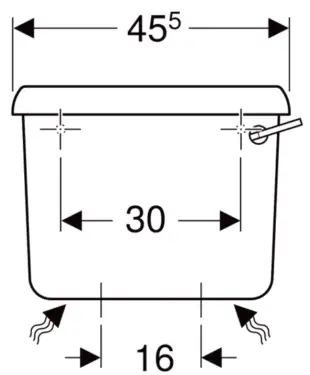 Click Here To Enlarge This Photo Of Twyford Option Close Coupled Chrome Lever Cistern White 6 Litres  - OT2361WH
