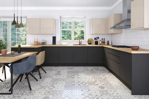 Click Here To Enlarge This Photo Of Jayline J Pull Style Handleless Kitchen Doors and Drawers in Super Matt Graphite by BA Components