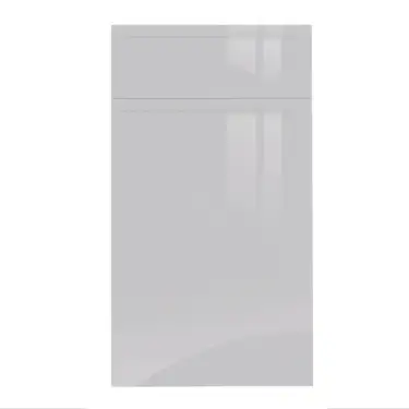 Click Here To Enlarge This Photo Of Jayline J Pull Style Handleless Kitchen Doors and Drawers in Super Gloss Light Grey by BA Components