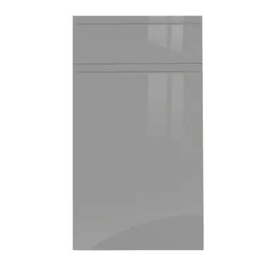 Click Here To Enlarge This Photo Of Jayline J Pull Style Handleless Kitchen Doors and Drawers in Super Gloss Dust Grey by BA Components