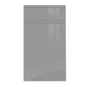 Jayline J Pull Style Handleless Kitchen Doors and Drawers in Super Gloss Dust Grey by BA Components