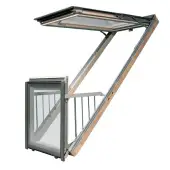 FAKRO Natural Pine Balcony Roof Window FGH-V P5 CB 94x255