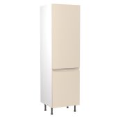 Kitchen Kit Flatpack J Pull Super Gloss Cashmere 600 Tall Unit Fridge&Freezer 70/30 - FKKJ0122