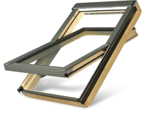 FAKRO FTP-V U3 09 FSC 94x140 Natural Pine Centre Pivot Roof Window