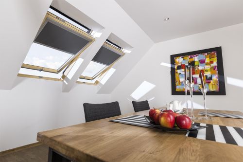 Click Here To Enlarge This Photo Of FAKRO FTP-V P2 08 94x118 Natural Pine Centre Pivot Roof Window