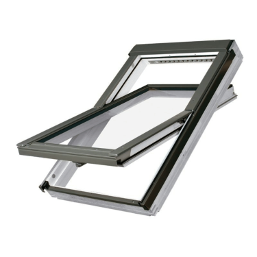 Click Here To Enlarge This Photo Of FAKRO FTW-V P2 09 94x140 White Acrylic Centre Pivot Roof Window